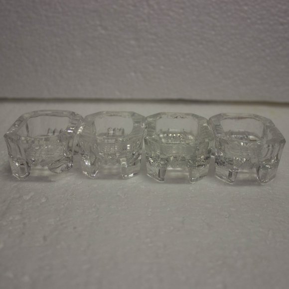 Vintage Set of 4 Salt Cellars One Damaged - Picture 2 of 4